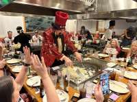 
                  Hibachi chef cooking at Kabuki