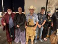 
                  People in various costumes
