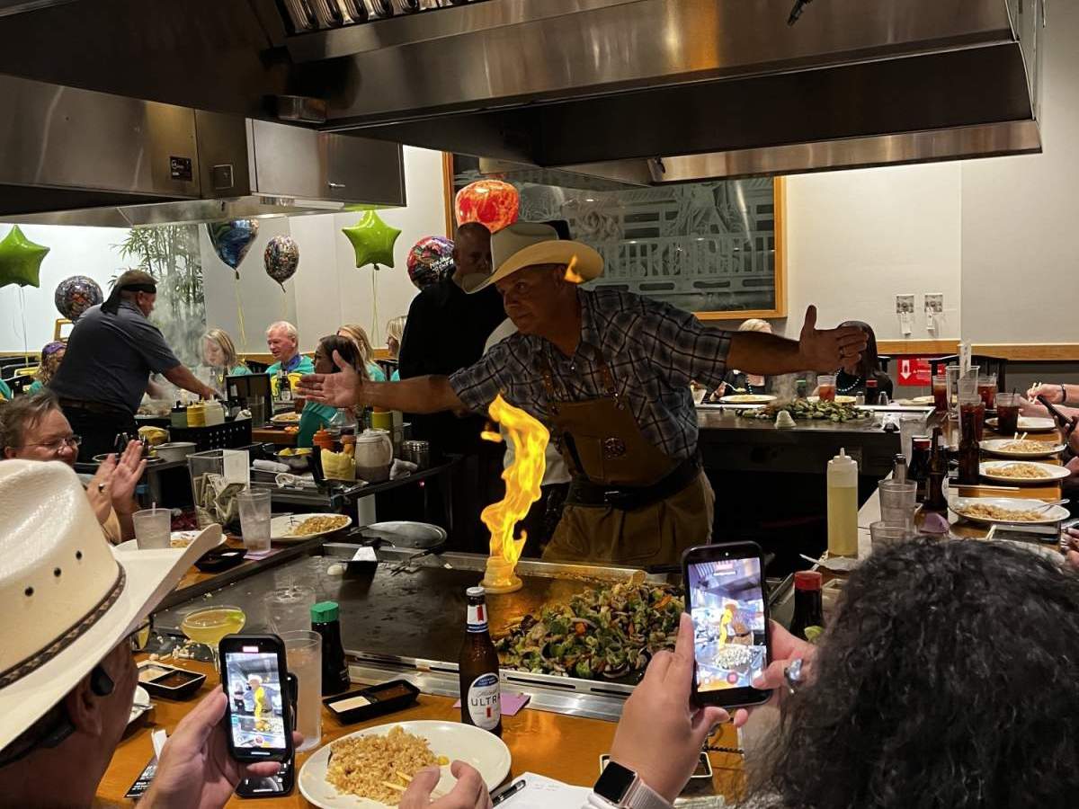 Hibachi chefs cooking at Kabuki